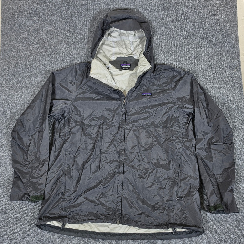 Patagonia Mens Torrentshell H2No Waterproof Rain Jacket Forge Grey 2XL 83802